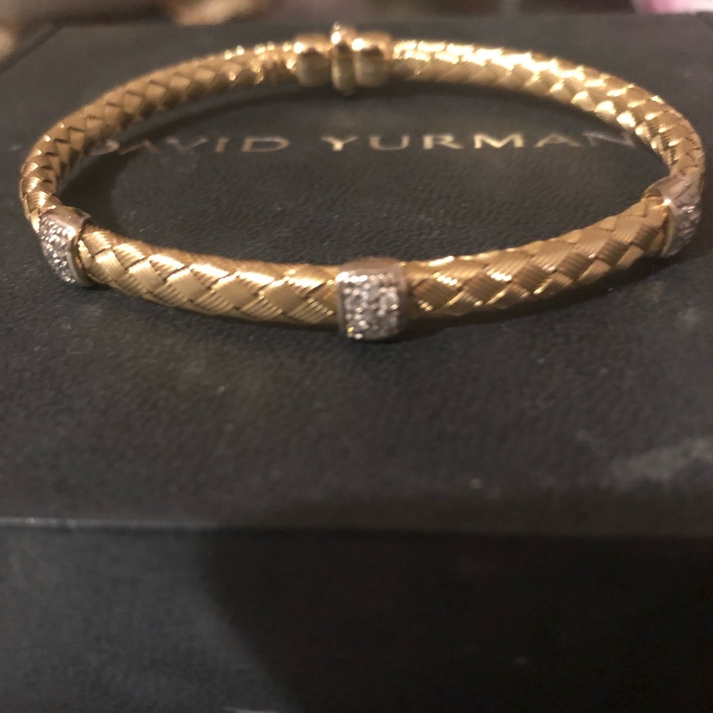 18k braided bracelet